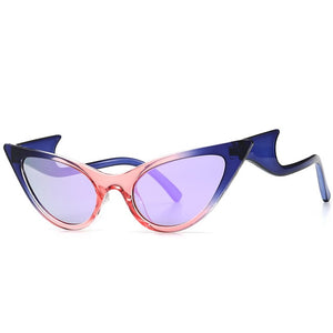Women Fashion Color Lens Cat Eye Sunglasses