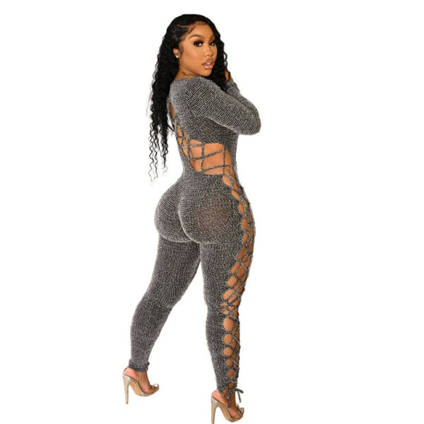 Women Sexy Cut Out Fashion Full Sleeve Jumpsuit