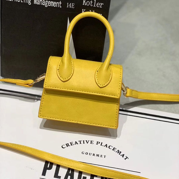 Women Fashion Mini PU Leather Square Handbag