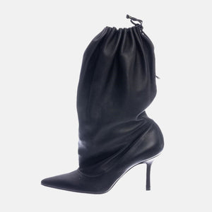 Women High Heel Pointed Toe Fashion Drawstring Boots