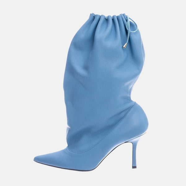 Women High Heel Pointed Toe Fashion Drawstring Boots