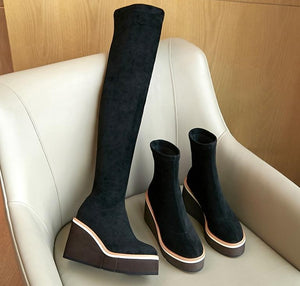 Women Round Toe Suede Fashion Ankle/Over The Knee Boots