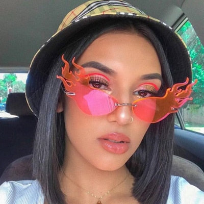Fashion Flame Cat Eye Color Sunglasses
