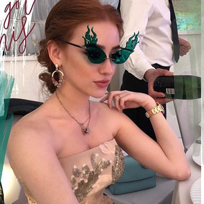 Fashion Flame Cat Eye Color Sunglasses