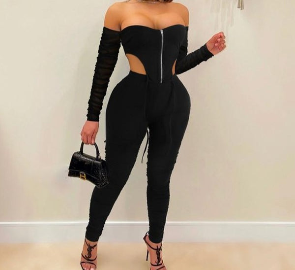 Women Two Piece Sexy Off The Shoulder Fashion Pant Set