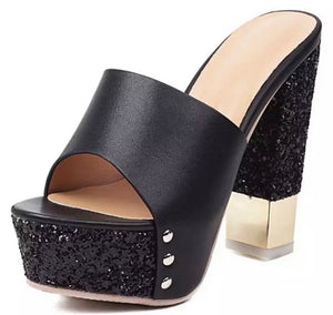 Women Sparkle Platform High Heel Sandals