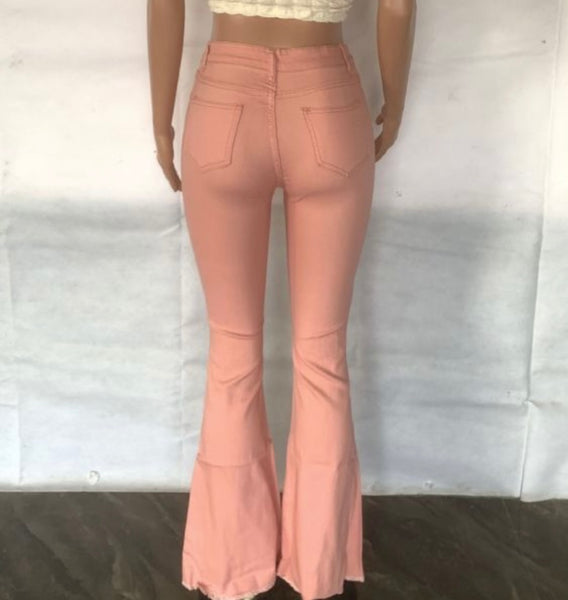 Women Ripped Wide Leg Denim Pants
