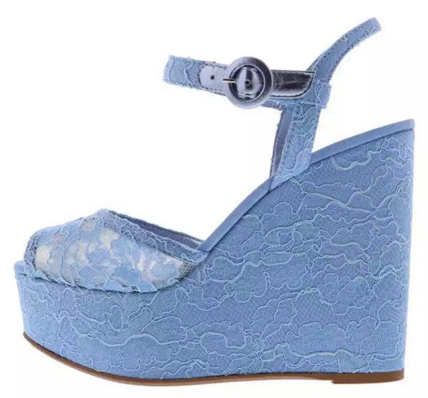Women Lace Platform Ankle Strap Sandals