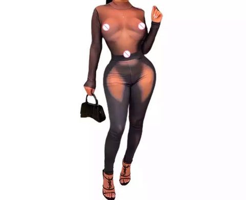 Women Sexy Gradient Full Sleeve Two Piece Pant Set