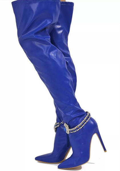 Women Thigh High Bling Fashion Boots