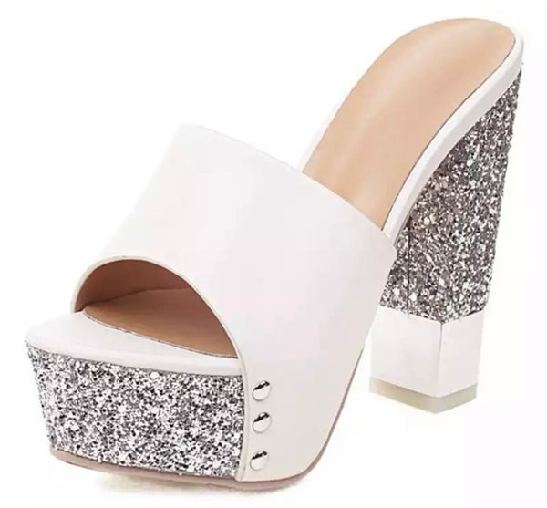 Women Sparkle Platform High Heel Sandals