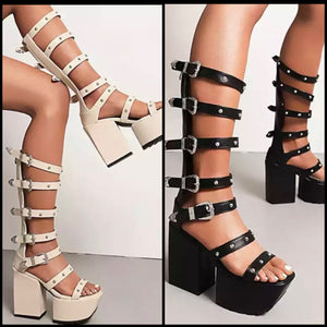 Women Fashion Buckled Platform Gladiator Sandals