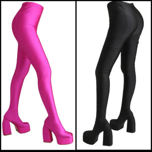 Women Fashion Platform Tights Boots