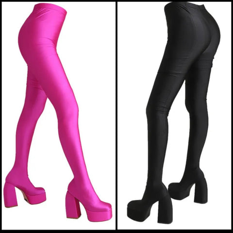 Women Fashion Platform Tights Boots