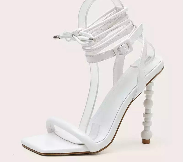 Women Fashion Buckled Lace Up High Heel Sandals