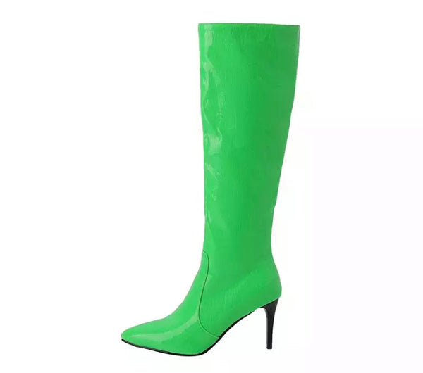 Women Pointed Toe Knee-High Boots