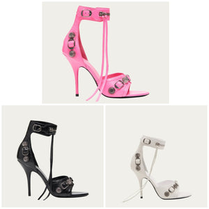 Women Open Toe Buckled Tassel High Heel Sandals