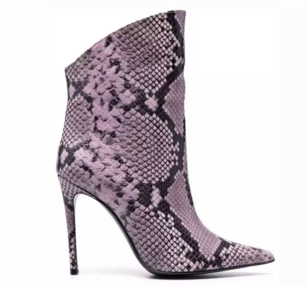 Women Pointed Toe High Heel Fashion Ankle Boots