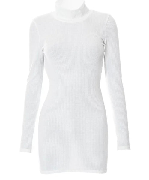 Women Sexy Open Back Full Sleeve Dress