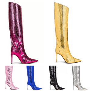 Women Pointed Toe Fashion High Heel Boots