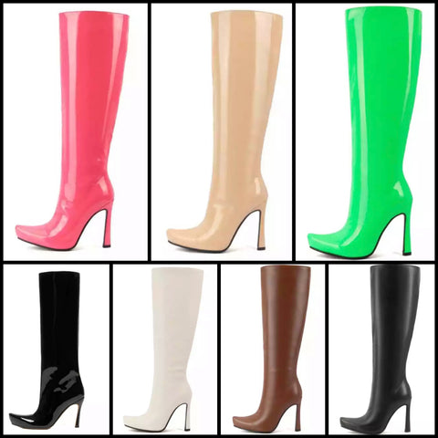 Women Patent Leather/Matte Fashion Knee High Boots