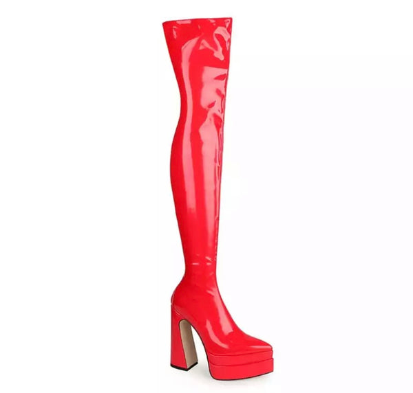 Women Over The Knee Platform PU Boots