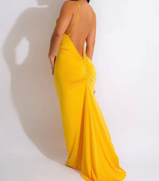 Women Sexy Sleeveless Backless Maxi Dress