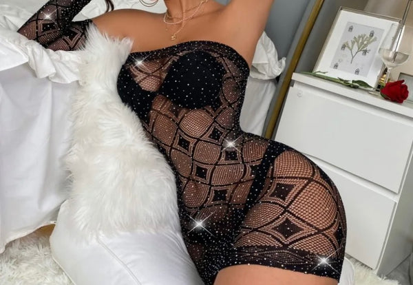 Women Sexy Off The Shoulder See Through Dress Lingerie