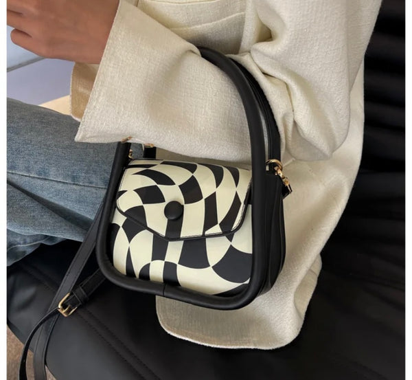 Women Fashion Faux Leather Printed Handbag Purse
