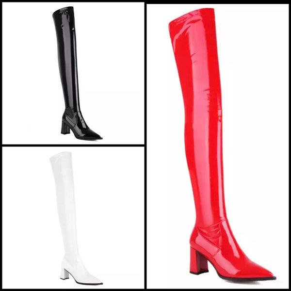 Women Fashion Over The Knee Pointed Toe Boots