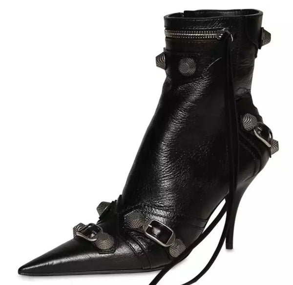 Women Fashion Zipper Tassel Ankle Boots