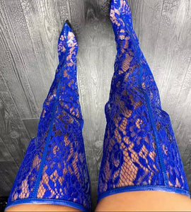 Women Sexy Fashion Thigh High Lace Boots