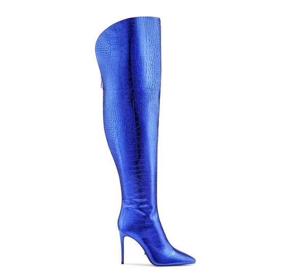 Women Fashion Over The Knee Zipper Boots