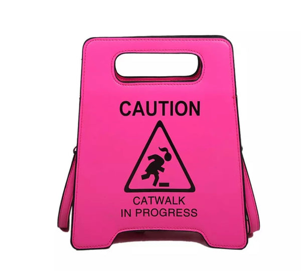 Women Fashion Caution Handbag Purse