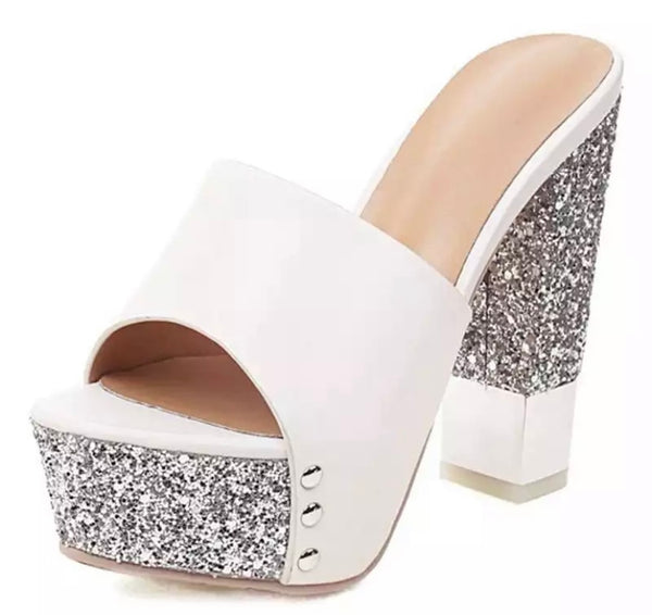 Women Sparkle Platform High Heel Sandals