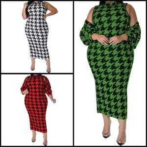 Women Sexy Sleeveless Open Back Two Piece Dress Set