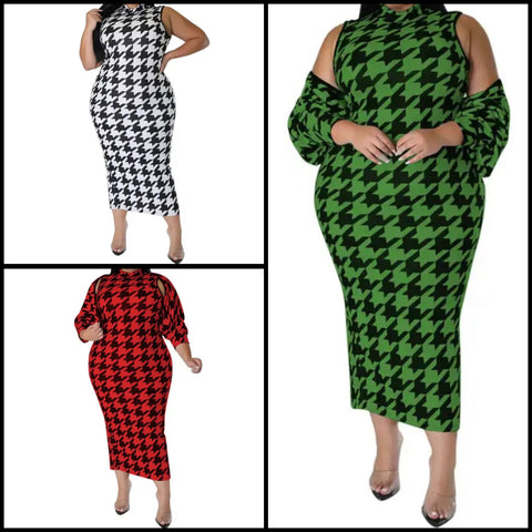 Women Sexy Sleeveless Open Back Two Piece Dress Set