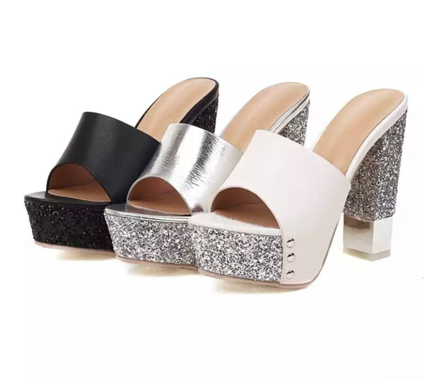 Women Sparkle Platform High Heel Sandals