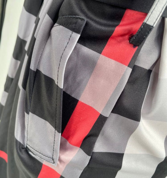 Women Fashion Plaid Belted Trench Coat Jacket