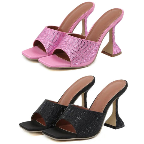 Women Bling Slide-On Fashion High Heel Sandals