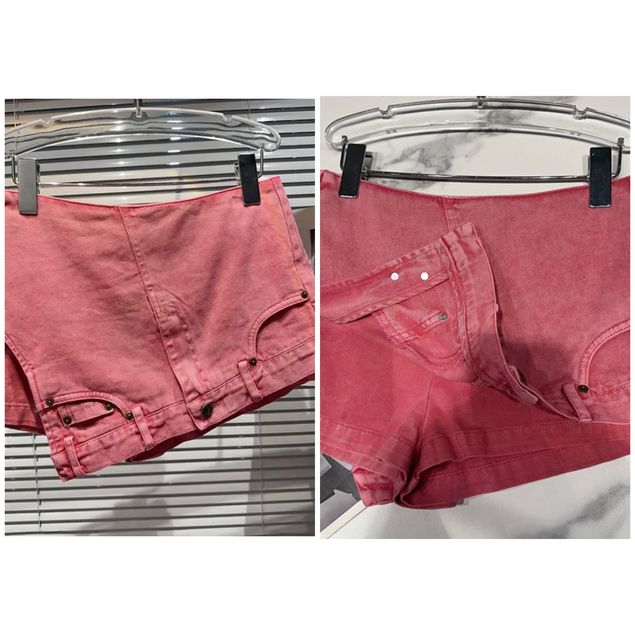 Women Stonewashed Fashion Denim Wrap Shorts