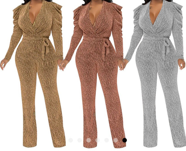 Women V-Neck Full Sleeve Sexy Jumpsuit