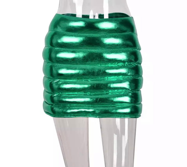 Women Fashion PU Sexy Mini Skirt