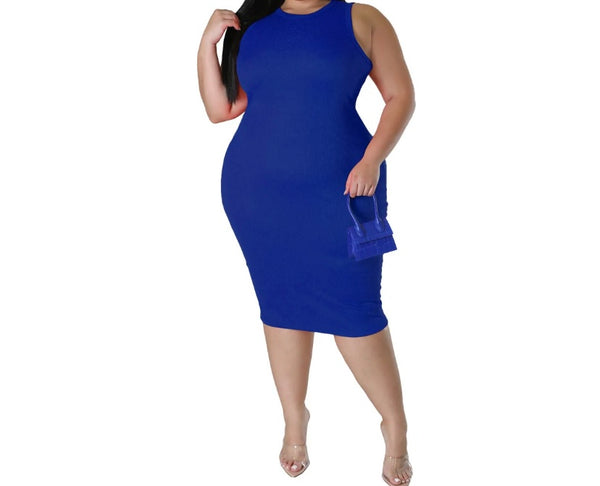 Women Solid Color Sexy Sleeveless Dress