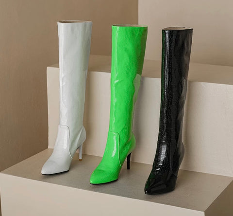 Women Pointed Toe Knee-High Boots