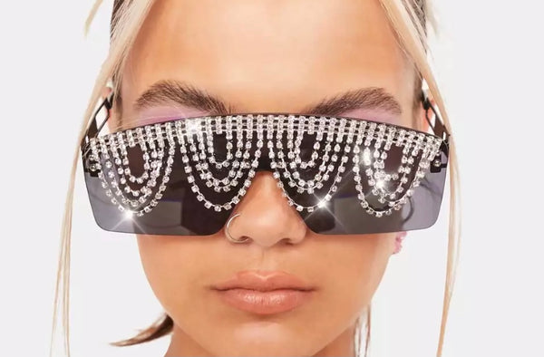 Women Rhinestone Fashion Sunglasses