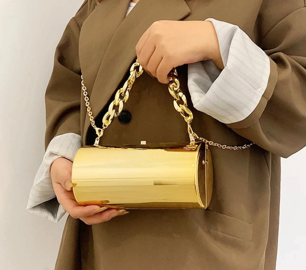 Women Fashion Mirror Chain Handbag Purse