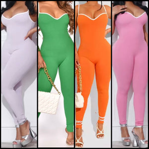 Women Sleeveless Solid Color Fashion Jumpsuit