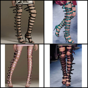 Women Buckled Over The Knee Fashion Sandals