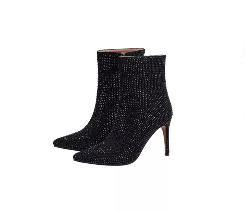 Women Bling Fashion High Heel Ankle Boots